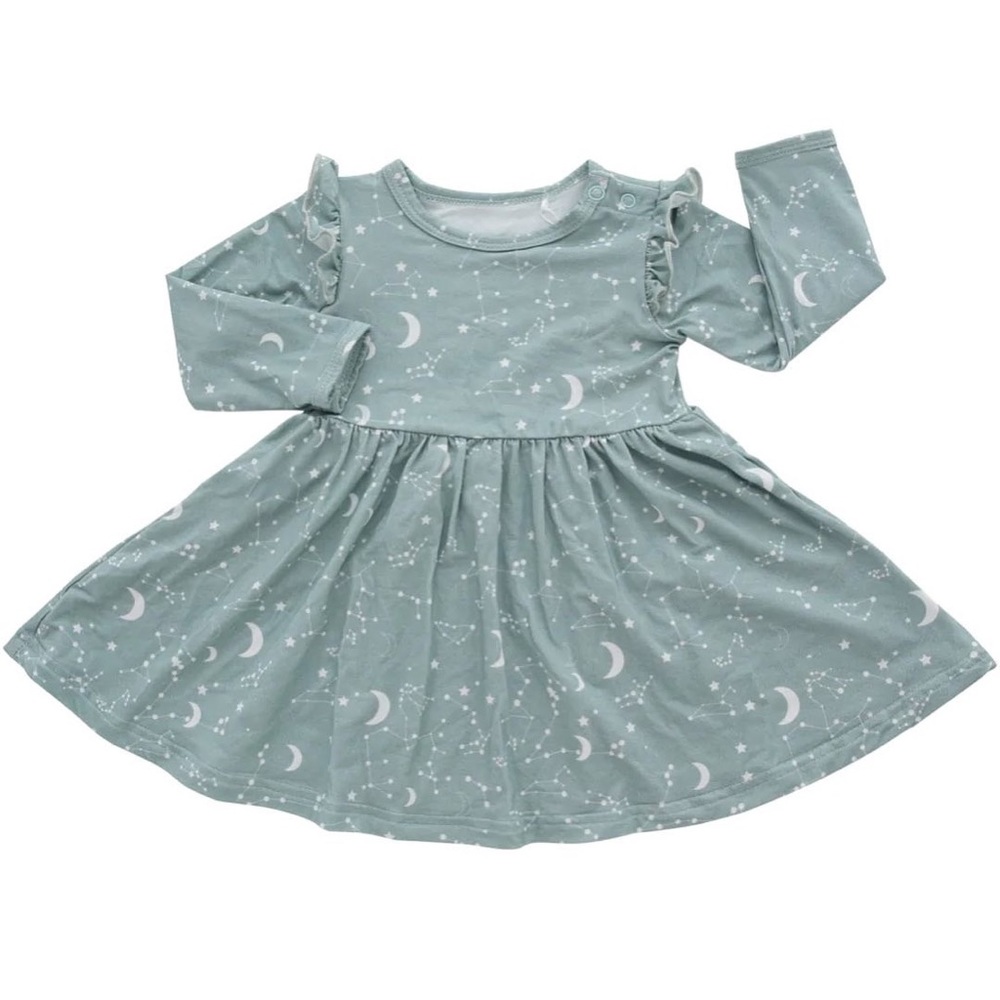 Moon and star twirl dress